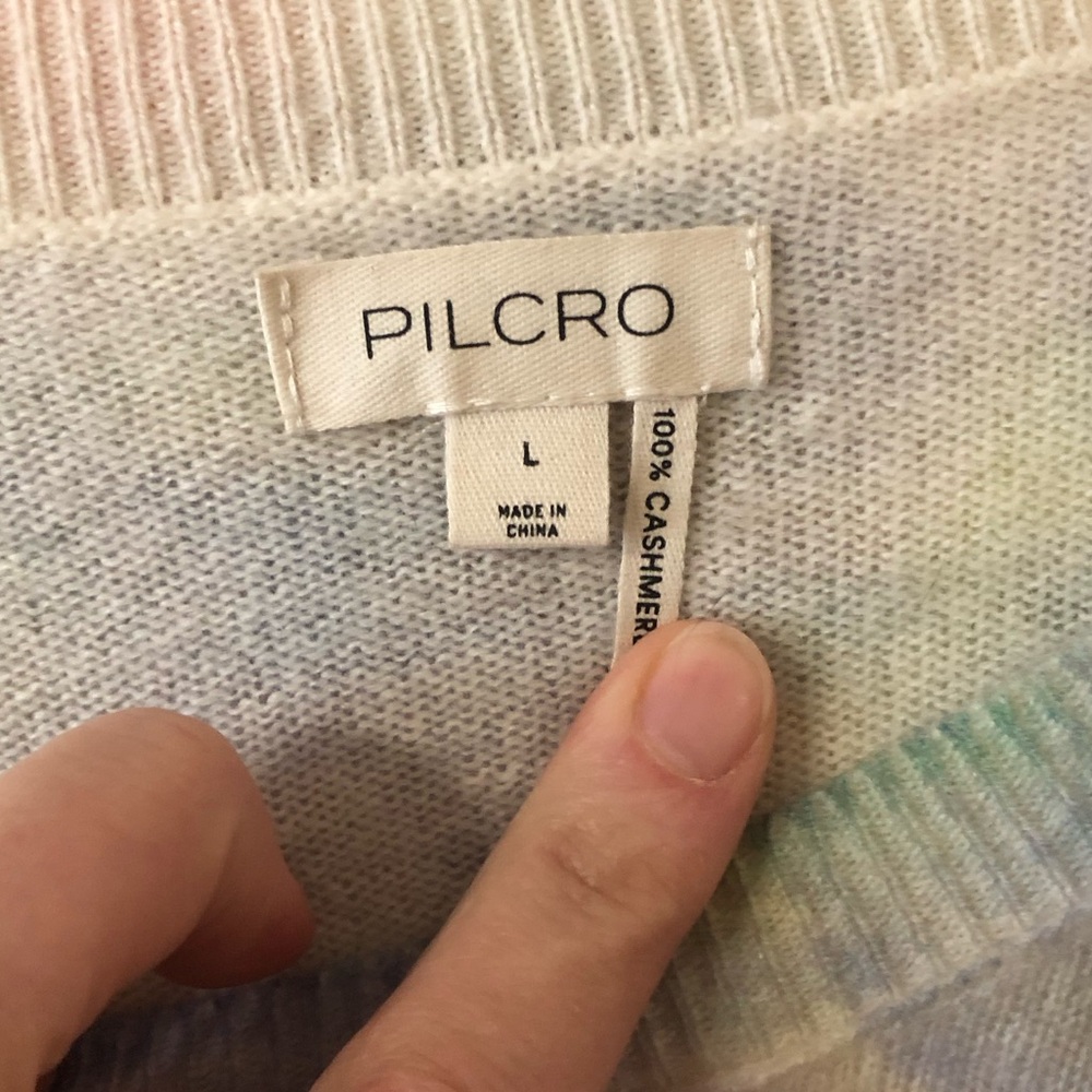 SOLD Anthropologie Pilcro The Alani Cropped Cashmere Crew Neck Sweater  Large - Picture 4 of 7